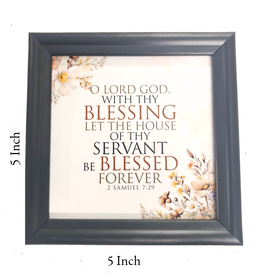 Your Verse, Framed: 5x5" English Bible Art – Premium, Enduring Design"