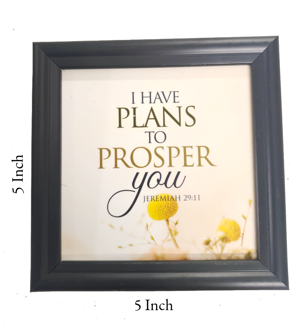 New 5x5 Inch English Bible Verse Frame Board – High-Quality, Durable, and Versatile Design