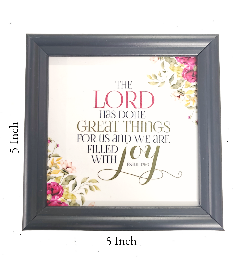 New 5x5 Inch English Bible Verse Frame Board – High-Quality, Durable, and Versatile Design