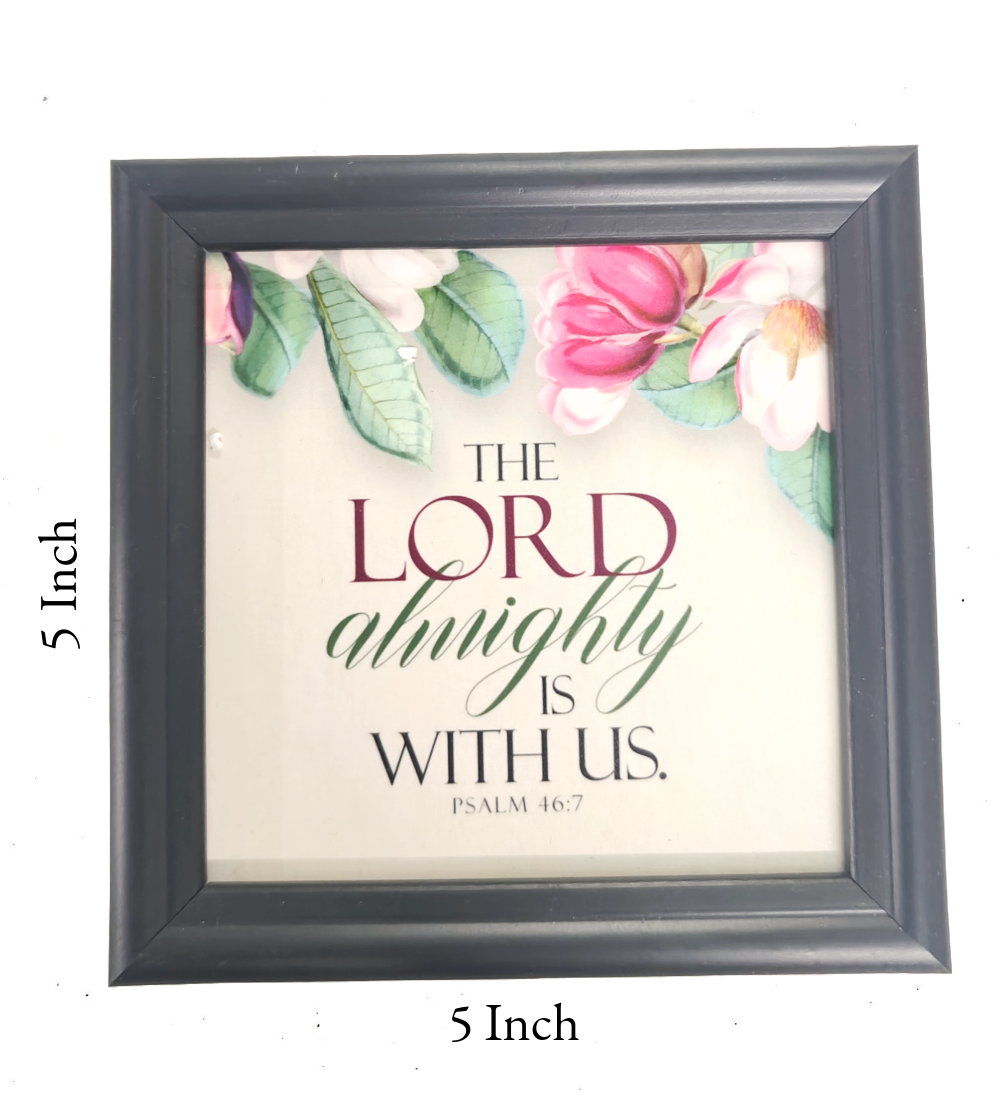 New 5x5 Inch English Bible Verse Frame Board – High-Quality, Durable, and Versatile Design