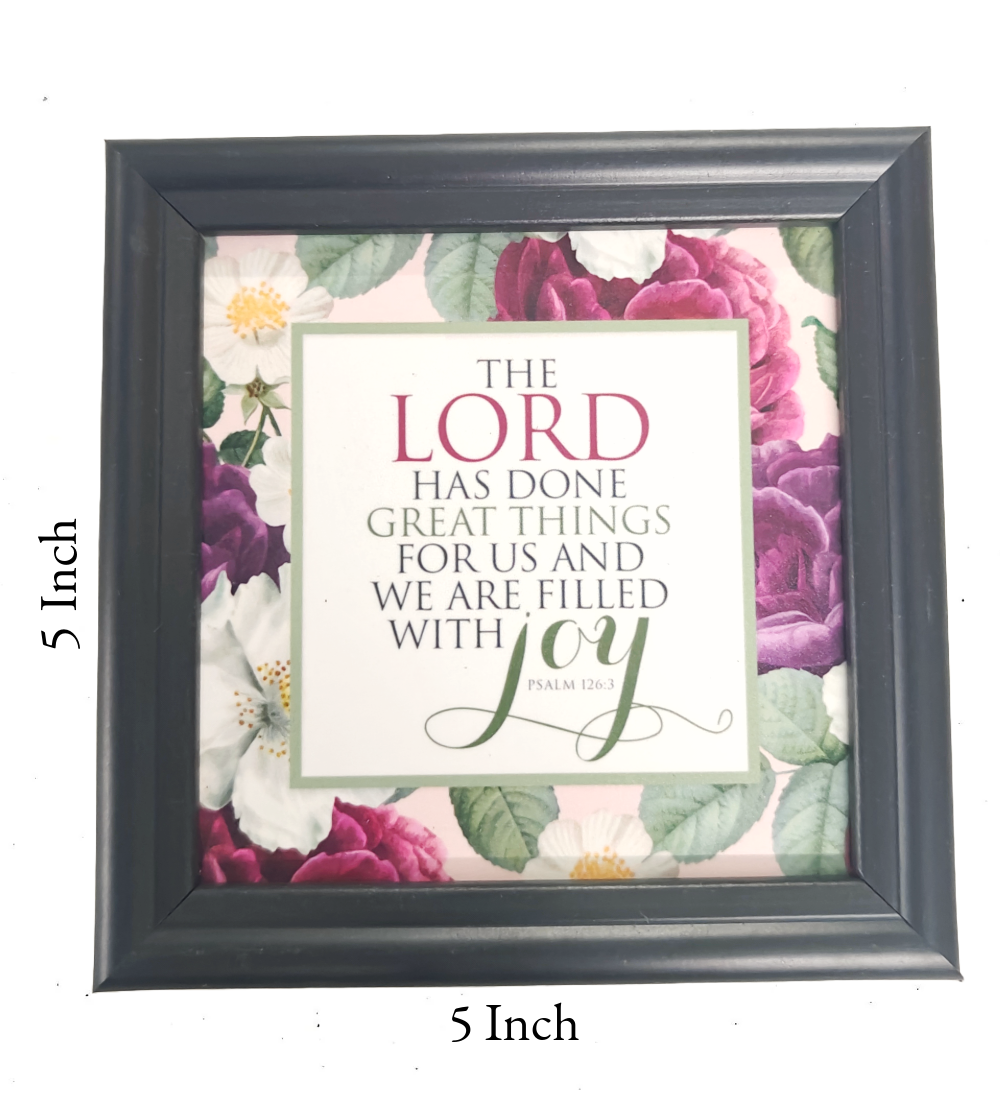 New 5x5 Inch English Bible Verse Frame Board – High-Quality, Durable, and Versatile Design