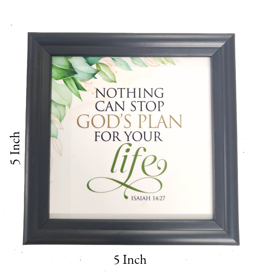 New 5x5 Inch English Bible Verse Frame Board – High-Quality, Durable, and Versatile Design