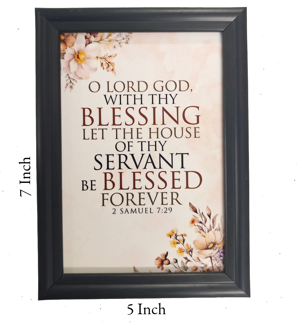 English Bible Verse Frame Board – 7x5 Inch Size, Premium High-Quality Design