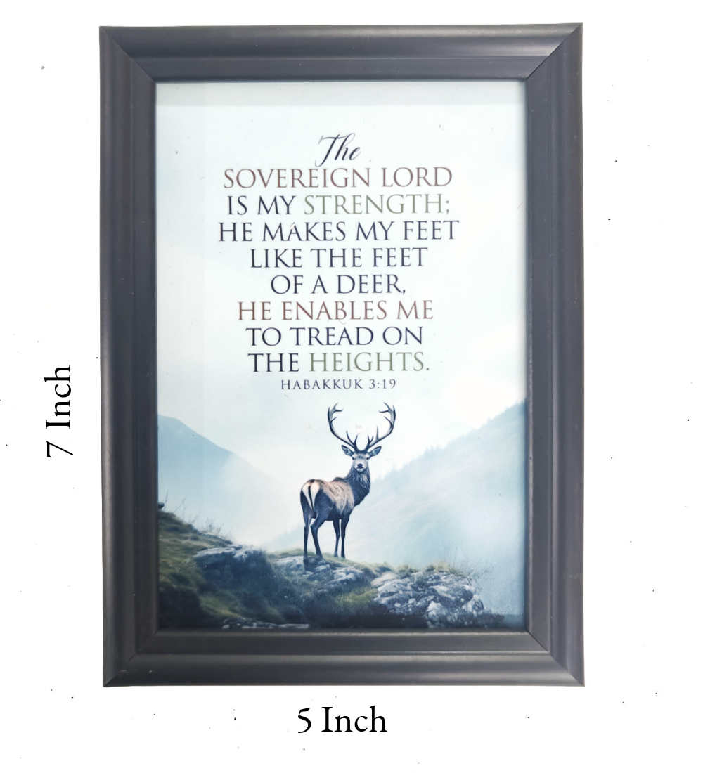 English Bible Verse Frame Board – 7x5 Inch Size, Premium High-Quality Design