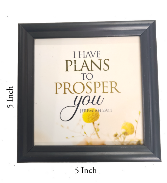 English Bible Verse Frame Board – 5x5 Inch Size, High-Quality Durable Design, Premium Scripture Wall Art,