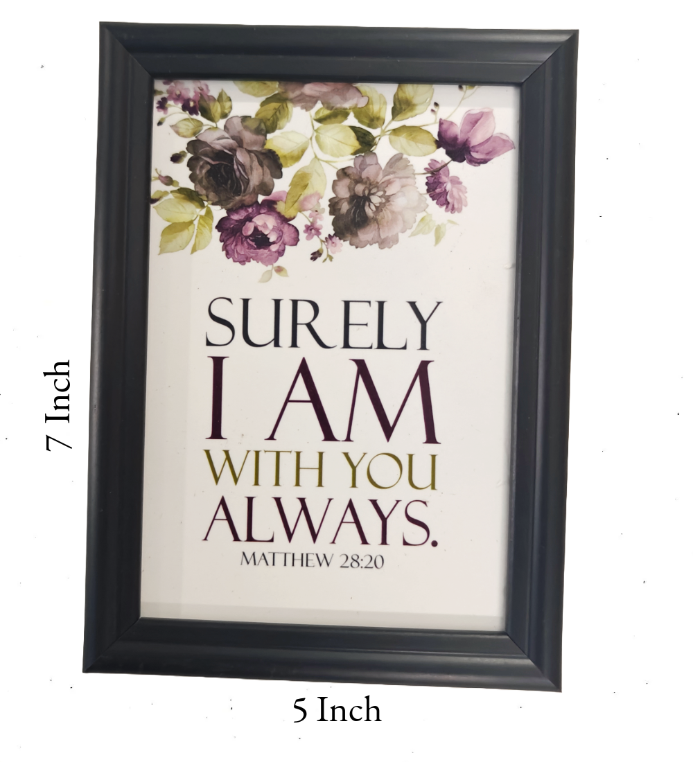 English Bible Verse Frame Board – 7x5 Inch Size, Premium High-Quality Design