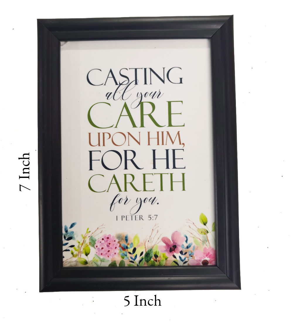 English Bible Verse Frame Board – 7x5 Inch Size, Premium High-Quality Design