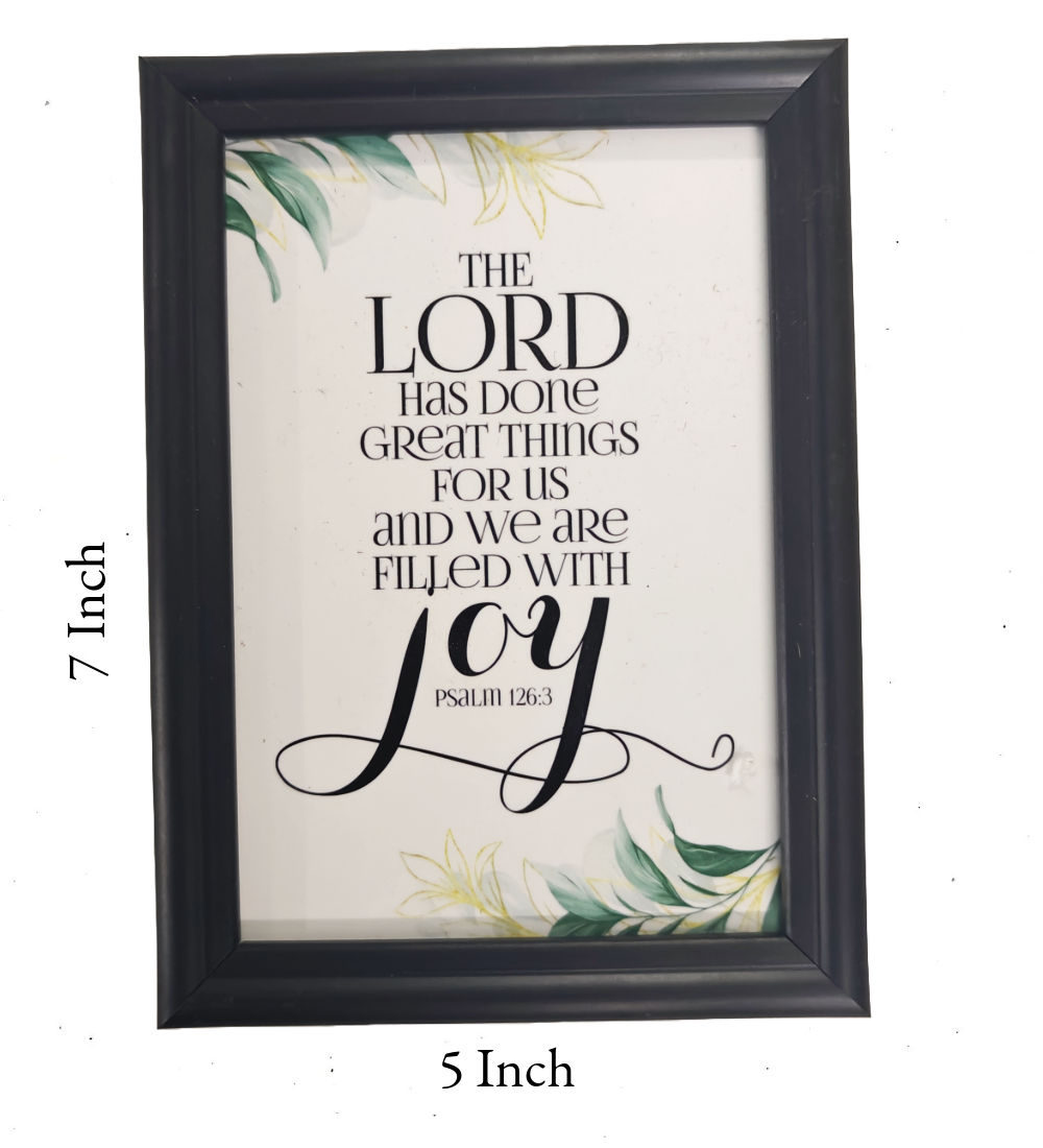 English Bible Verse Frame Board – 7x5 Inch Size, Premium High-Quality Design