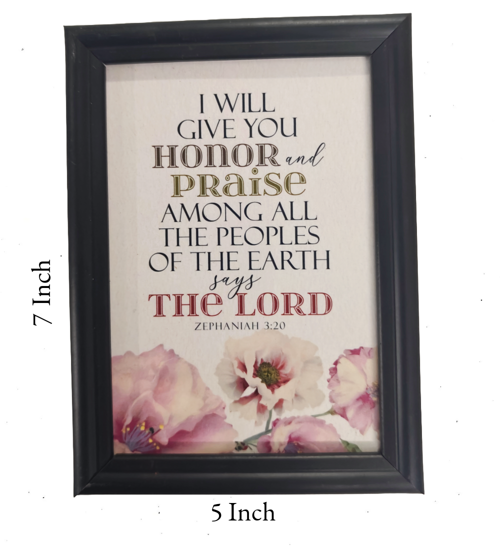 English Bible Verse Frame Board – 7x5 Inch Size, Premium High-Quality Design