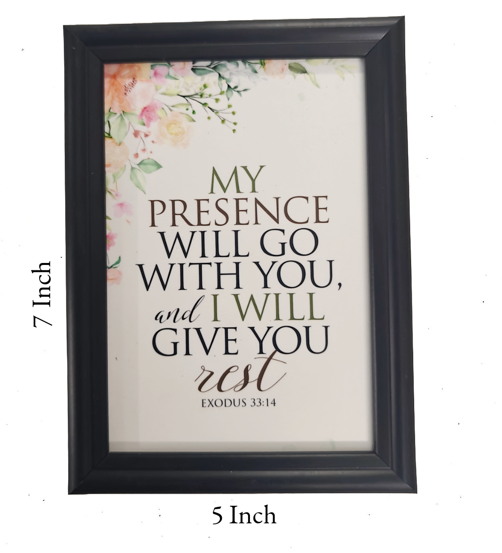 English Bible Verse Frame Board – 7x5 Inch Size, Premium High-Quality Design