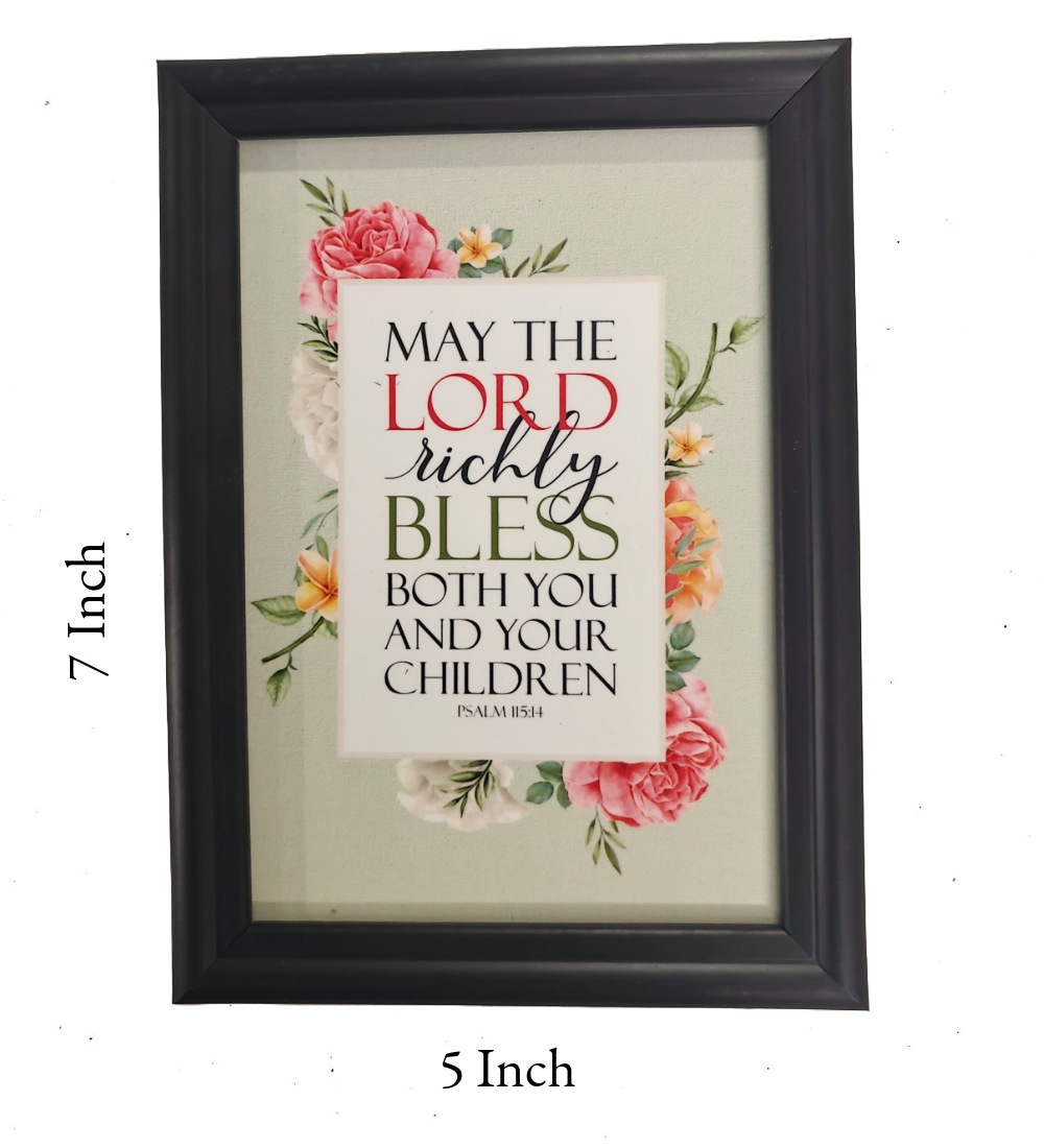 English Bible Verse Frame Board – 7x5 Inch Size, Premium High-Quality Design