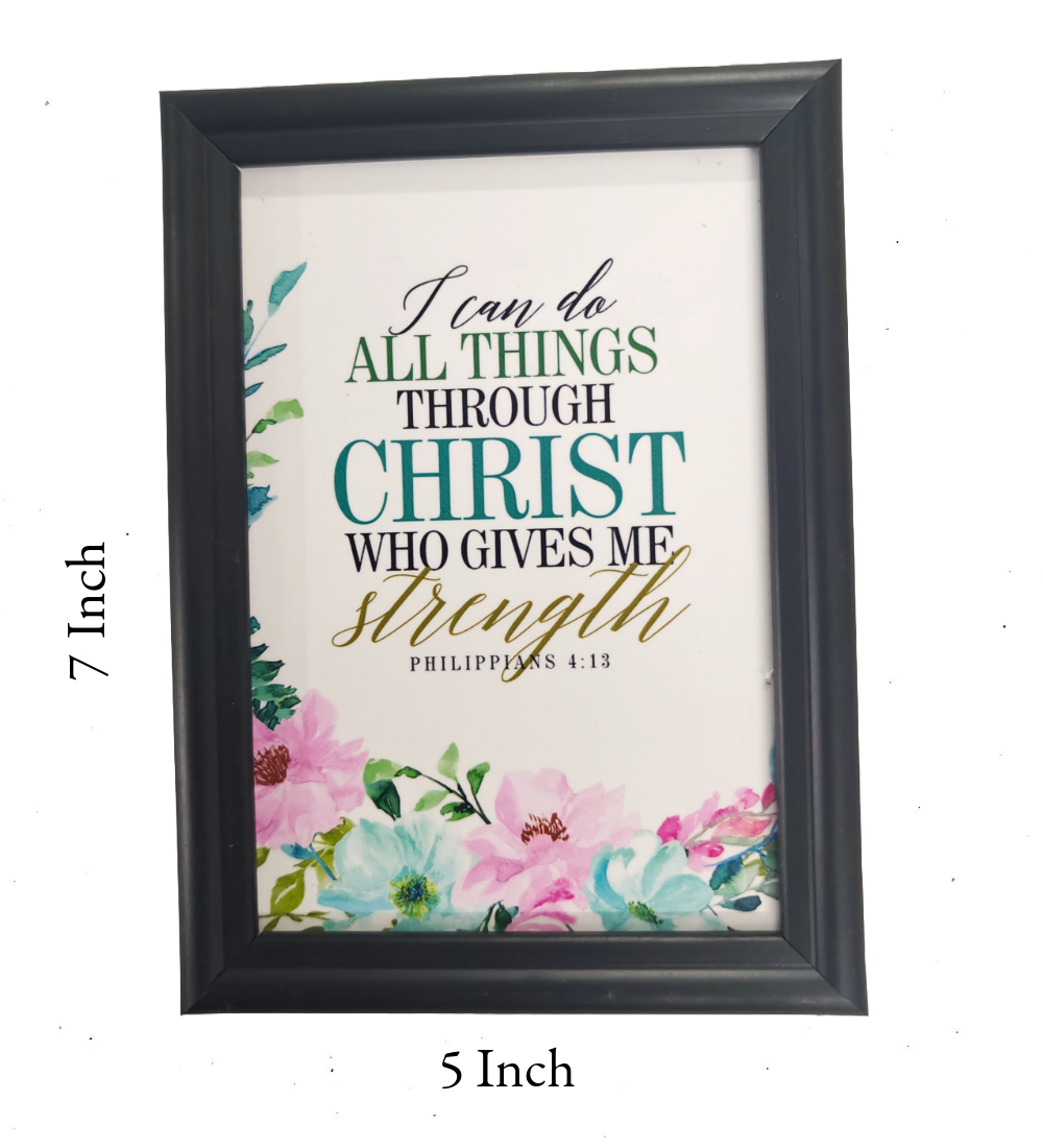 English Bible Verse Frame Board – 7x5 Inch Size, Premium High-Quality Design