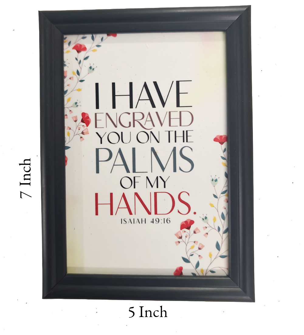 English Bible Verse Frame Board – 7x5 Inch Size, Premium High-Quality Design