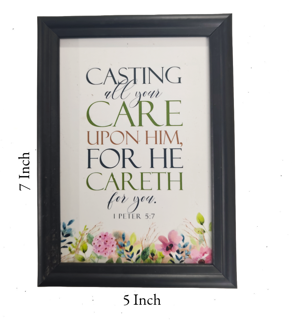 English Bible Verse Frame Board – 7x5 Inch Size, Premium High-Quality Design