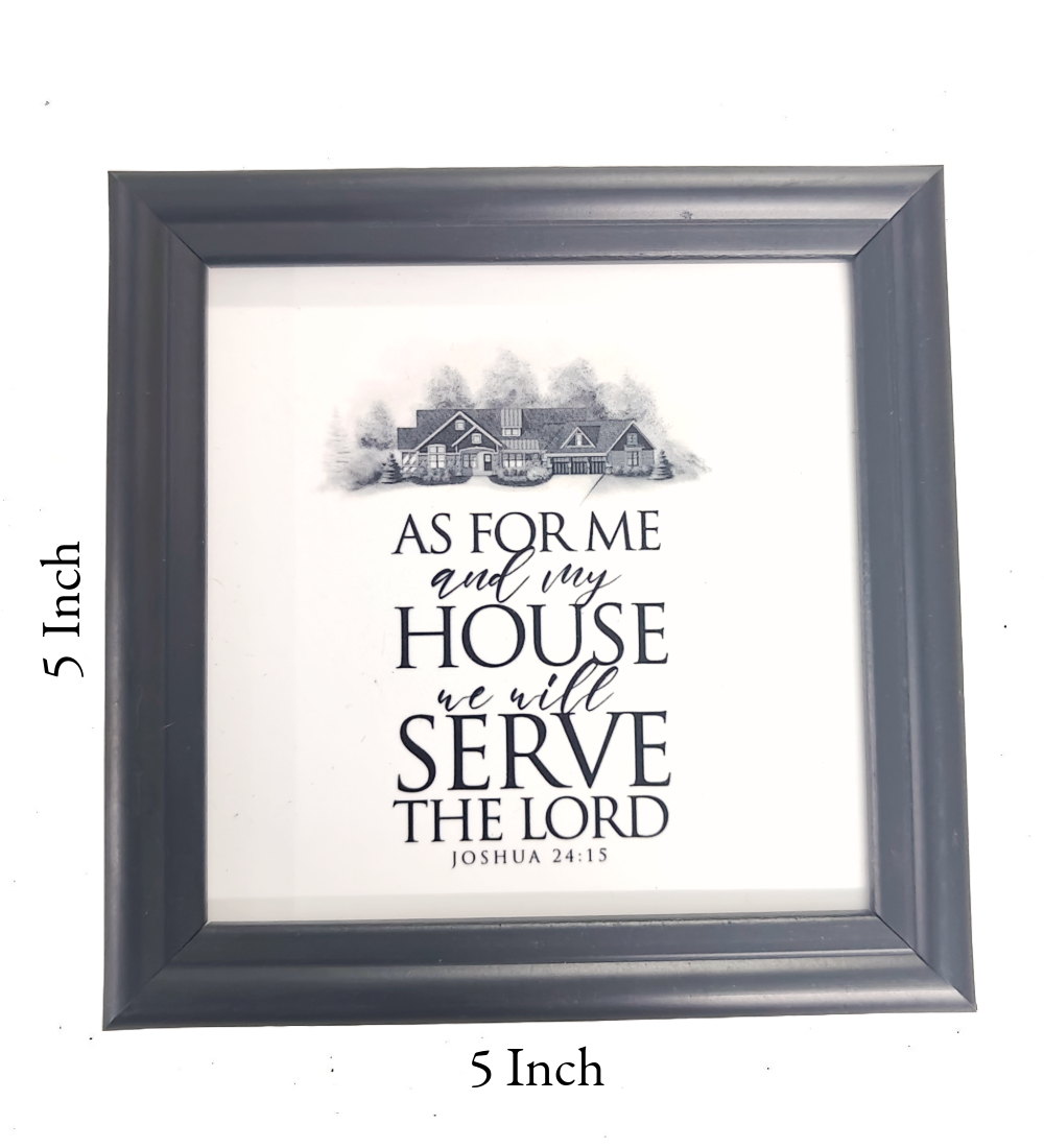 New 5x5 Inch English Bible Verse Frame Board – High-Quality, Durable, and Versatile Design