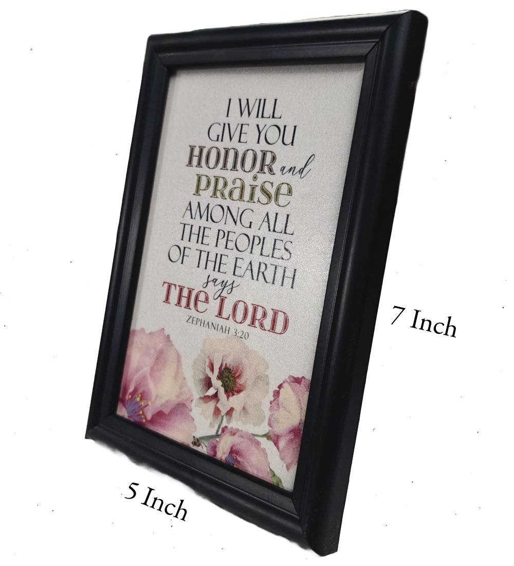 English Bible Verse Frame Board – 7x5 Inch Size, Premium High-Quality Design