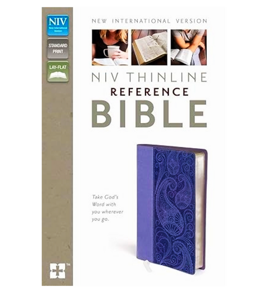 NIV Thinline Reference Bible | Attractive Purple Design Bound Cover | Holy Bible: New International Version | Lavender | Italian Duo-Tone | New Edition