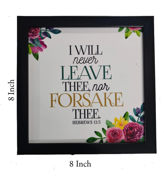 English Bible Verse Frame Board – 8x8 Inch Size, Top-Quality Design