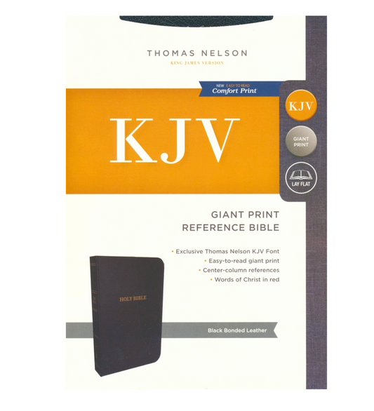KJV Holy Bible , Giant Print Thinline Bible | Black Leather Soft | Thumb Indexed | Red Letter | Comfort Print: King James Version: Holy Bible, King James Version | New Edition