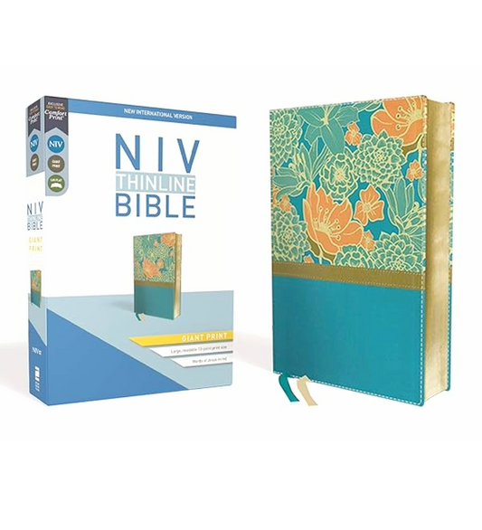 NIV Thinline Bible | Giant Print  | Thinline Giant Print | Imitation Leather | Red Letter Edition | New International Version | Turquoise | Leathersoft | New Edition