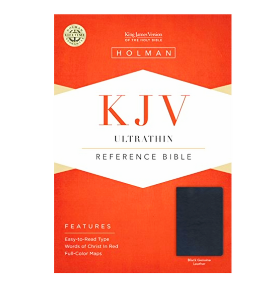 KJV ULTRATHIN REFERENCE BIBLE | BLACK GENUINE LEATHER BOUND | STUDY BIBLE | NEW EDOITION