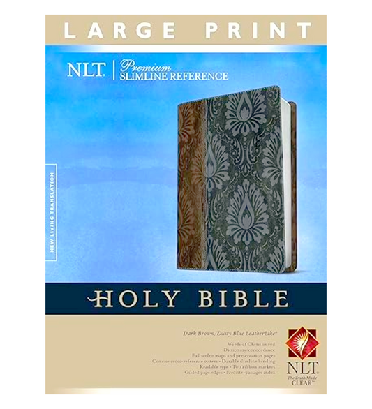 NLT Premium Slimline Reference Bible | Large Print | New Edition | Attractive Design Bound | Study Bible