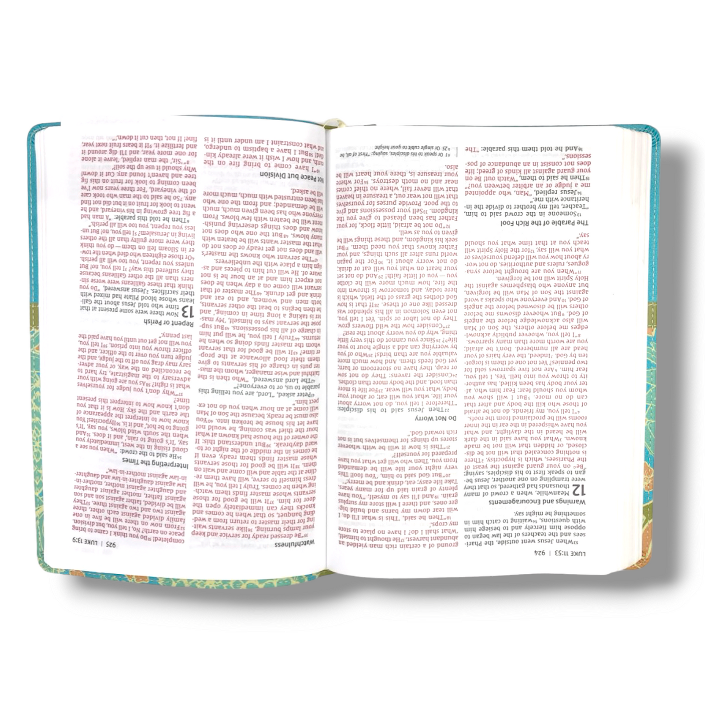 NIV Thinline Bible | Giant Print  | Thinline Giant Print | Imitation Leather | Red Letter Edition | New International Version | Turquoise | Leathersoft | New Edition