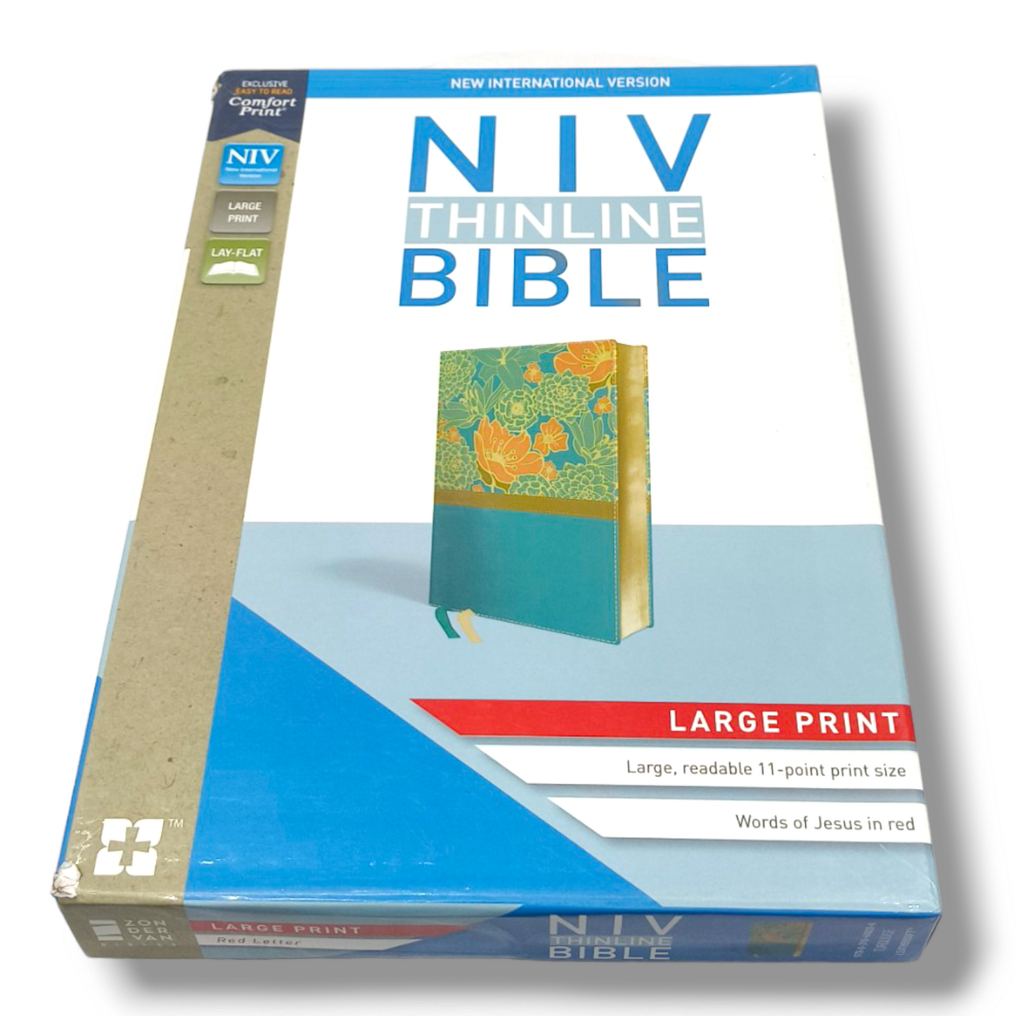 NIV Thinline Bible | Giant Print  | Thinline Giant Print | Imitation Leather | Red Letter Edition | New International Version | Turquoise | Leathersoft | New Edition