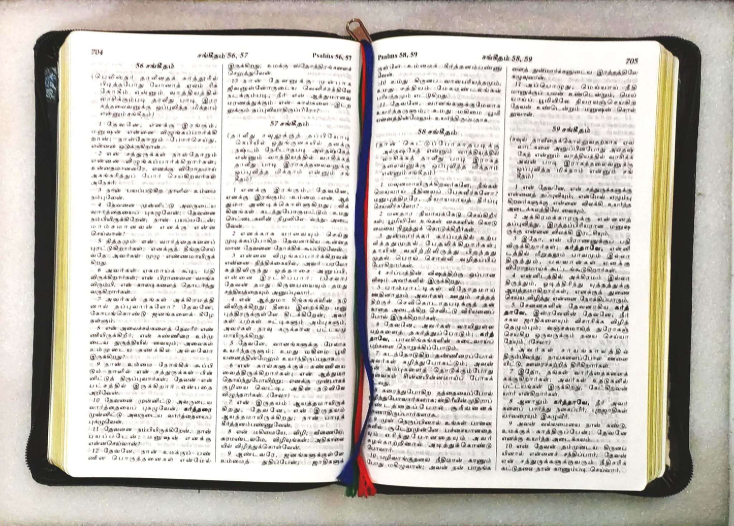 Tamil Bible Large Print Royal Size Edition - Premium Brown Leather Zip Cover