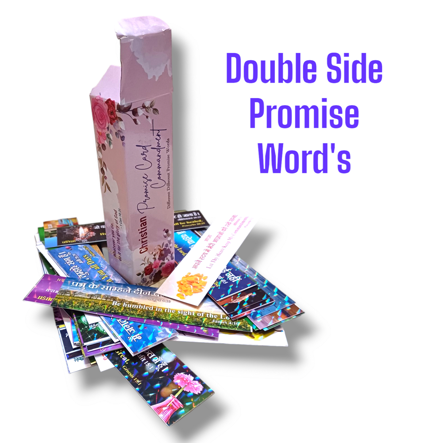 Promise Card's | Double Side Promise Word's | 100 Different Promise Card's In a Box | 3D Effect