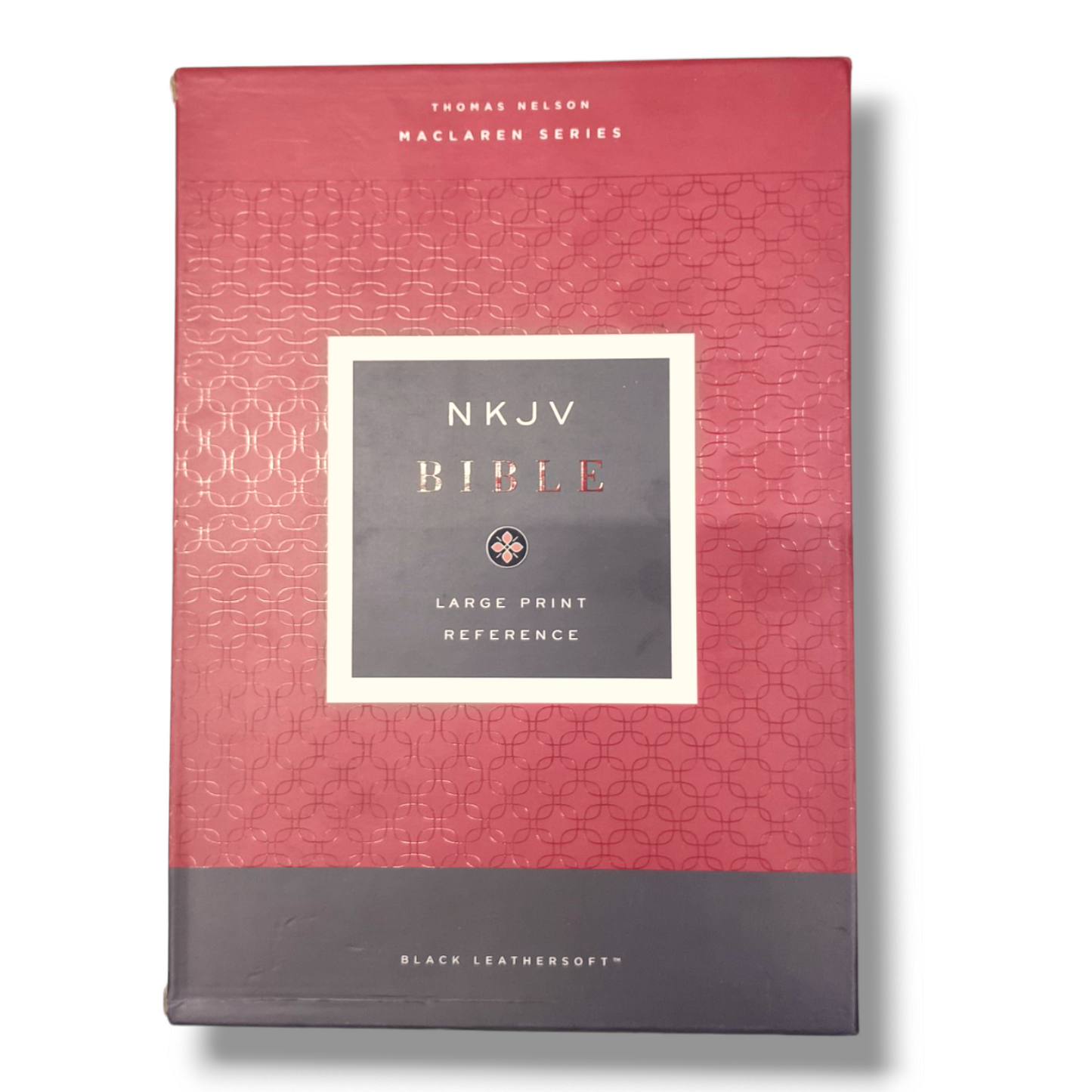 NKJV, Large Print Verse-by-Verse Reference Bible | Maclaren Series | Leathersoft, Black Cover | Comfort Print | New King James Version
