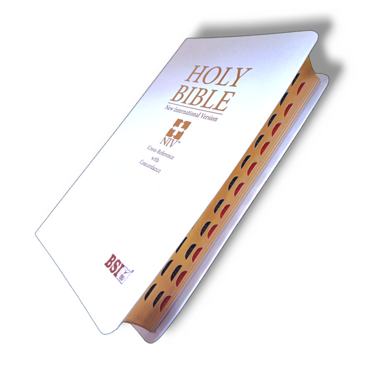 NIV Pure White Color Edition Bible | With Cross Reference Concordance & Thumb Index | Golden Edge Edition | Gift Bible | New Edition