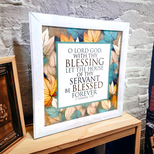 High Quality | Premium English Bible Verses Photo Frame | Hanging Frame | Best Gift For Home Decor | ( 2 Samuel 7:29 )