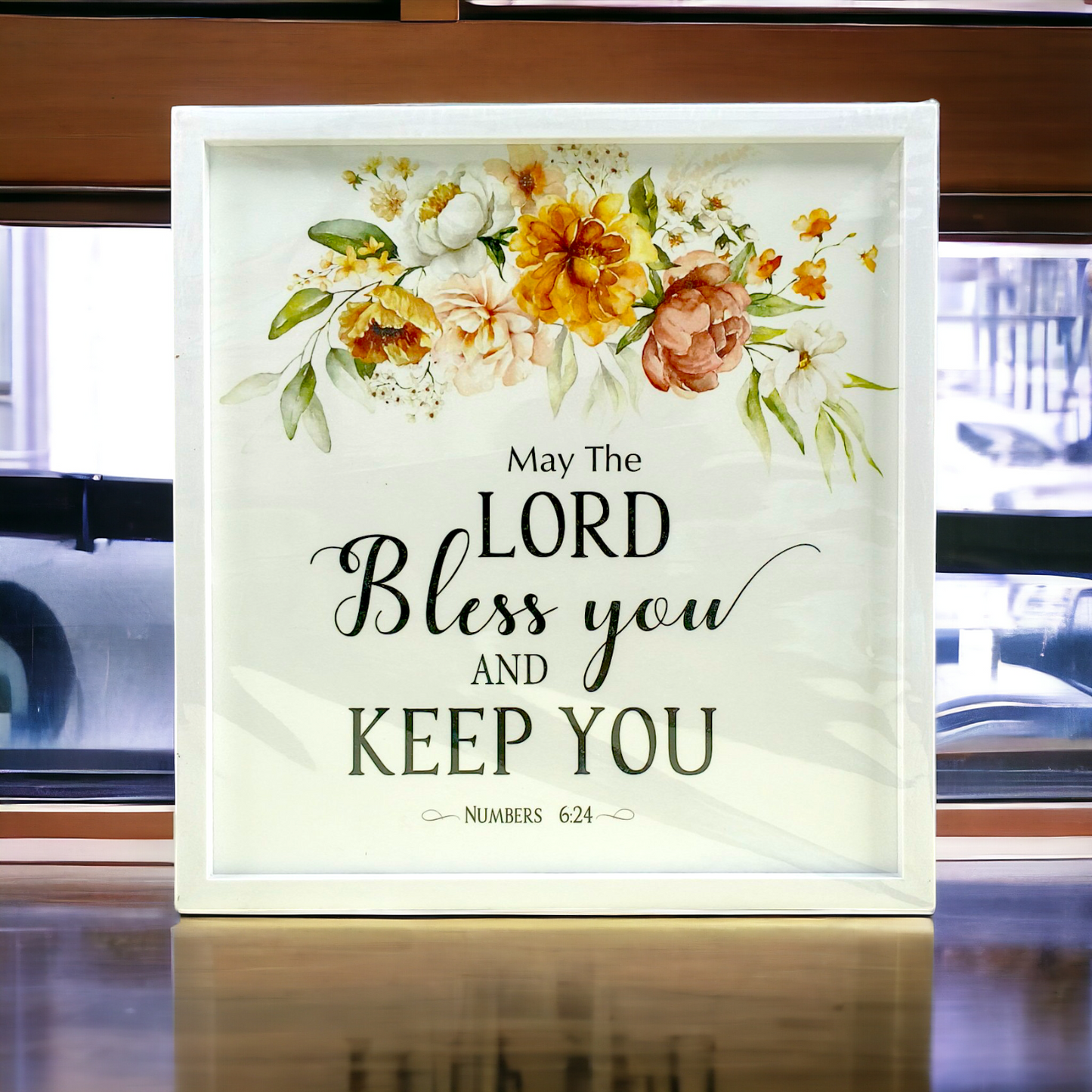 High Quality | Premium English Bible Verses ( Numbers 6:24 ) Photo Frame | Hanging Frame | Best Gift For Home Decor