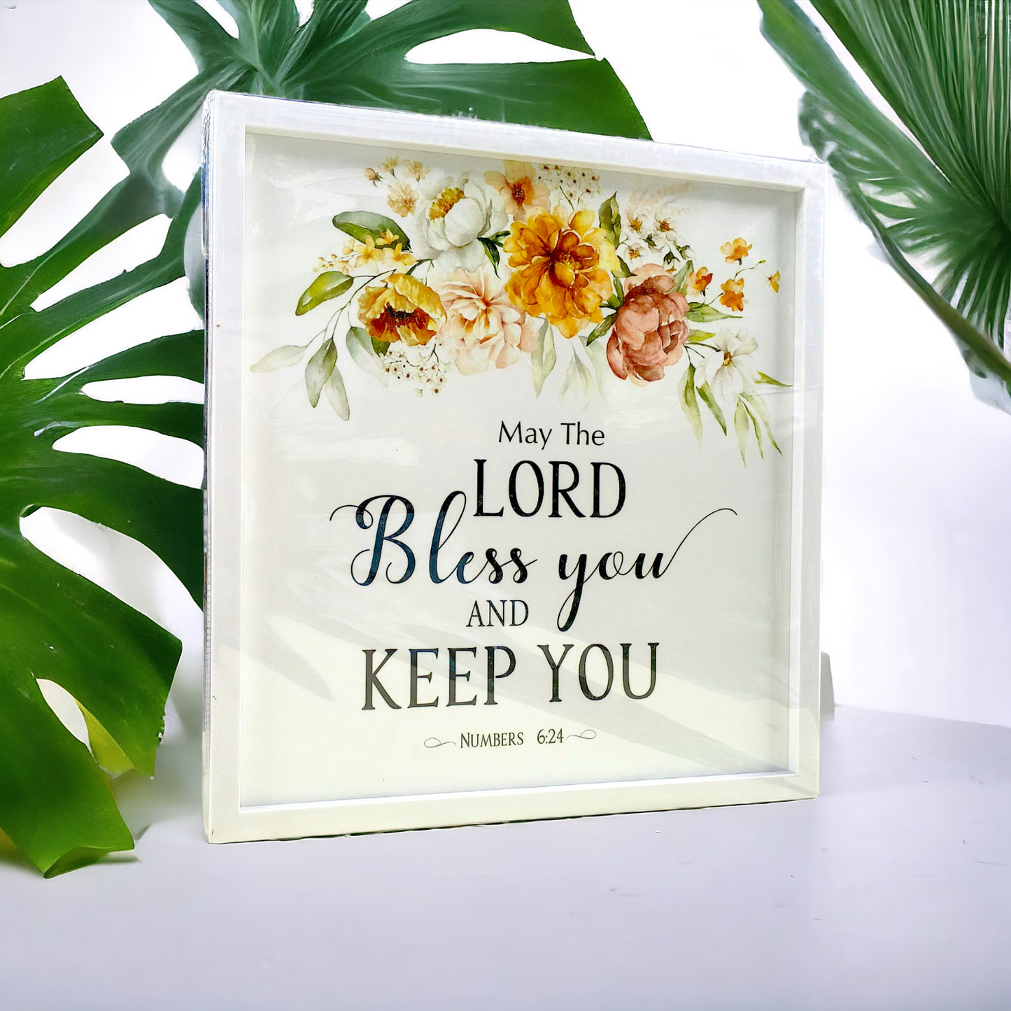 High Quality | Premium English Bible Verses ( Numbers 6:24 ) Photo Frame | Hanging Frame | Best Gift For Home Decor