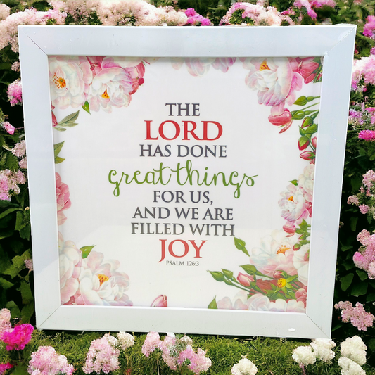 High Quality | Premium English Bible Verses Photo Frame | Hanging Frame | Best Gift For Home Decor | ( Psalms 126:3 )