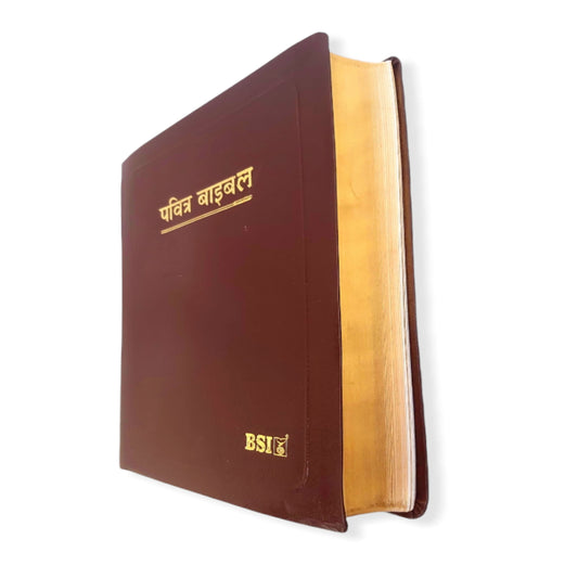 Holy Pulpit Bible | Big Letter Bible | Golden Edge Bible | In Hindi Leather Cover | New Edition