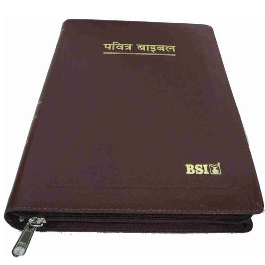 The Holy Pulpit Big Letter Golden Edge Bible In Hindi with Leather Cover
