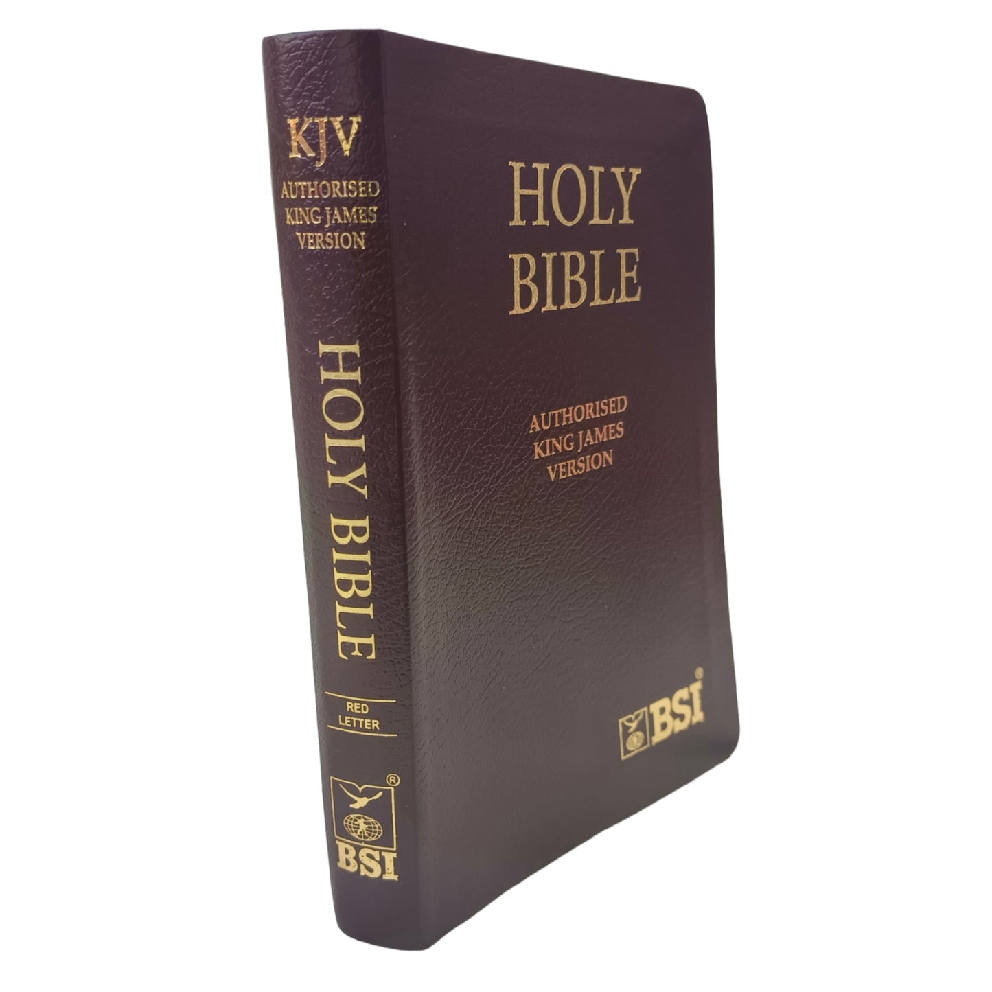 KJV Red Letter Edition Bible Brown Leather Golden Edge