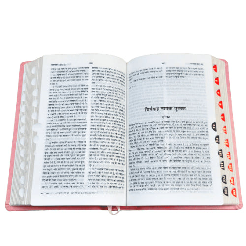Hindi Bible with Thumb Index Pink Color Bound