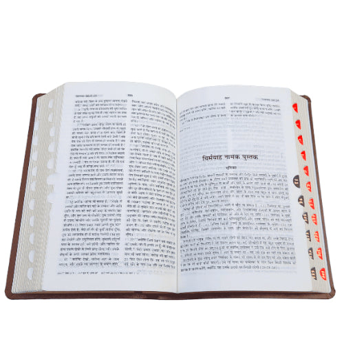 Hindi Bible with Thumb Index Brown Color Bound