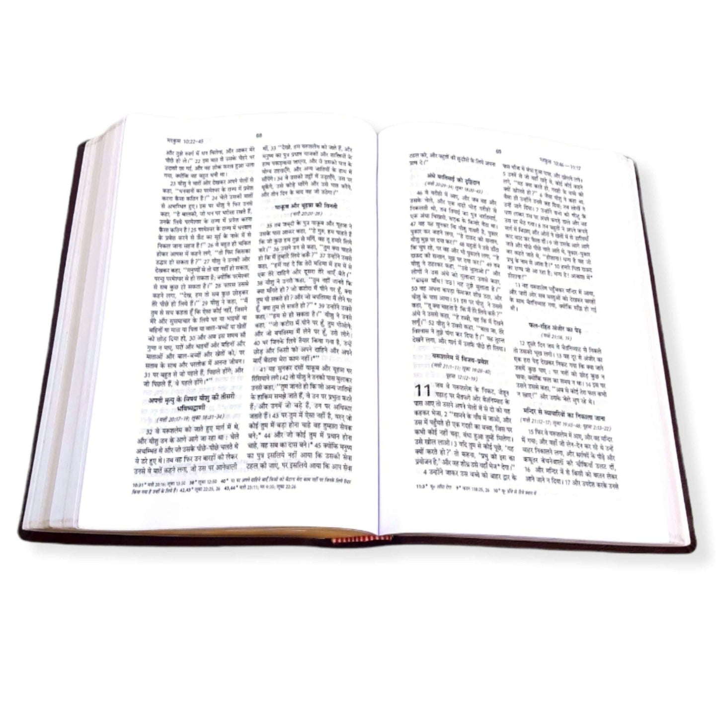 The Holy Pulpit Big Letter Golden Edge Bible In Hindi Leather Cover